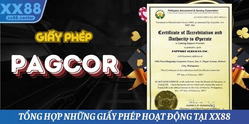 Những giấy phép uy tín mà thương hiệu XX88 đang sở hữu